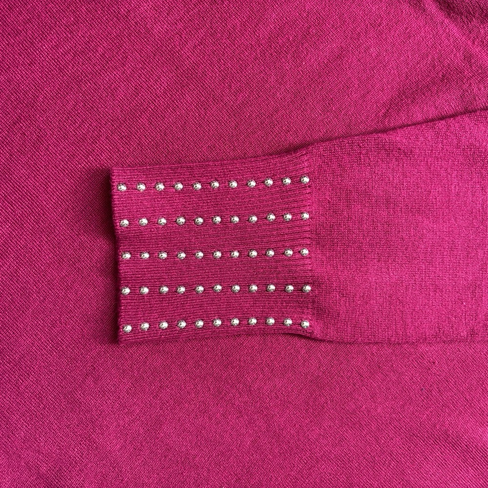 🛍️Elegant Silver Studded Pink Cowl Neck 🛍️ - Picture 2 of 5